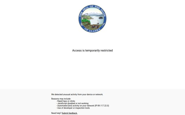 Screenshot of Anvil Mountain Correctional Center website