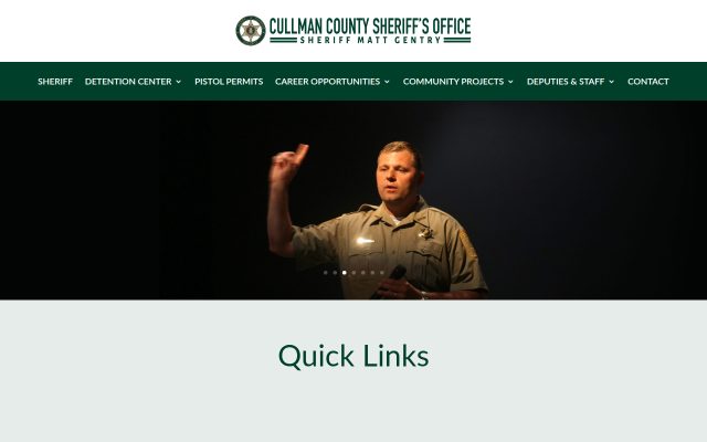 Screenshot of Cullman County Detention Center website