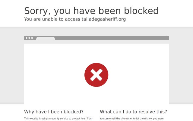 Screenshot of Talladega County Jail website