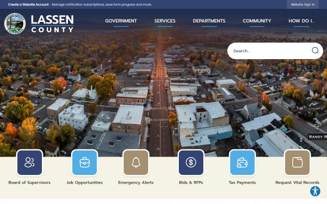 Screenshot of Lassen County Jail website