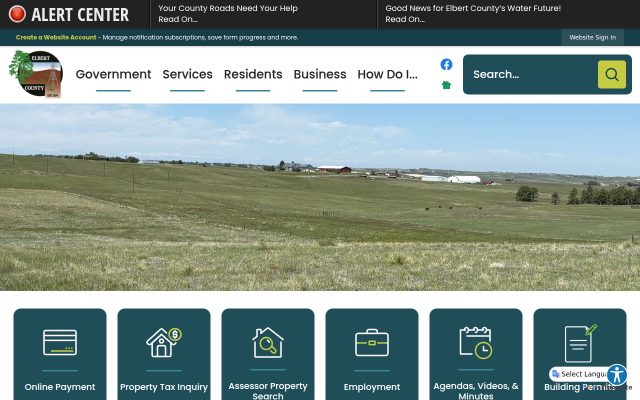 Screenshot of Elbert County Jail website