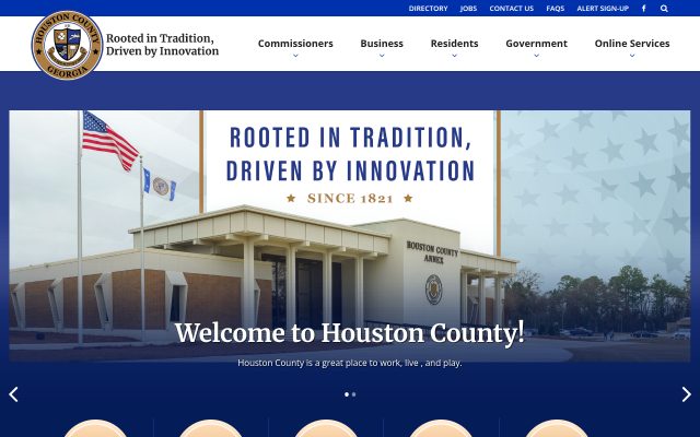 Screenshot of Houston County Detention Center website
