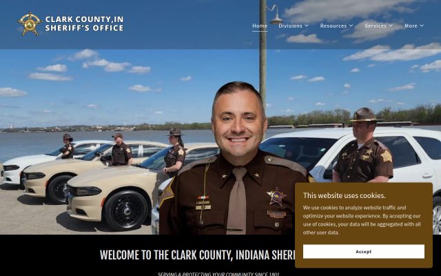 Screenshot of Clark County Jail website
