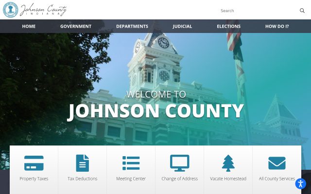Screenshot of Johnson County Jail website