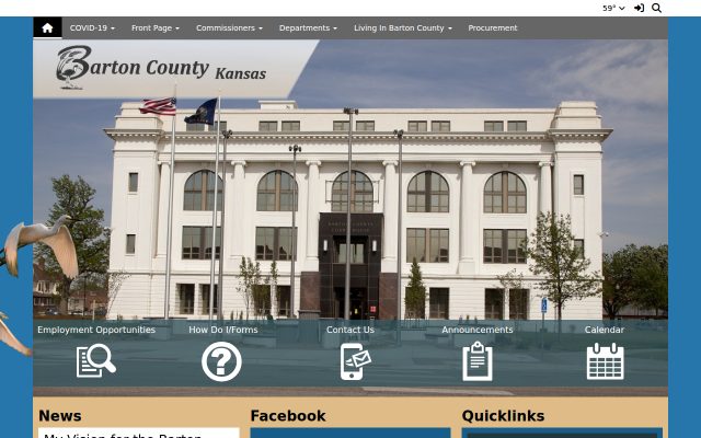 Screenshot of Barton County Jail website