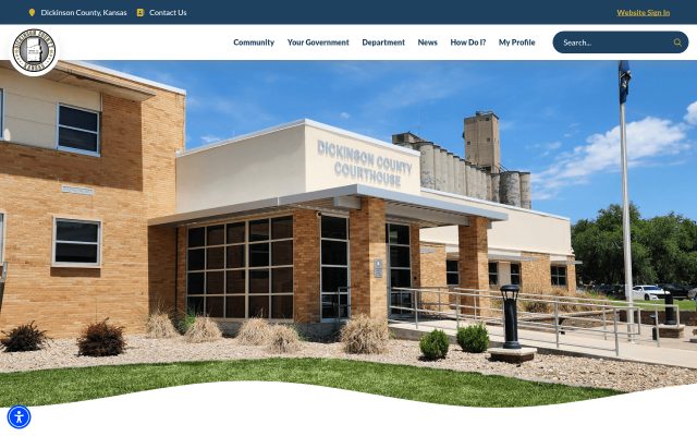 Screenshot of Dickinson County Jail website