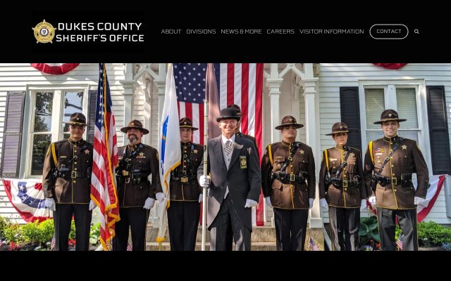 Screenshot of Dukes County House of Correction website