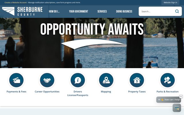 Screenshot of Sherburne County Jail website