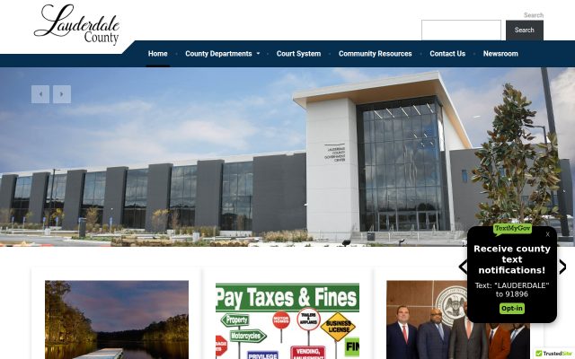 Screenshot of Lauderdale County Detention Facility website