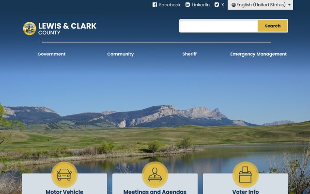 Screenshot of Lewis and Clark County Detention Center website