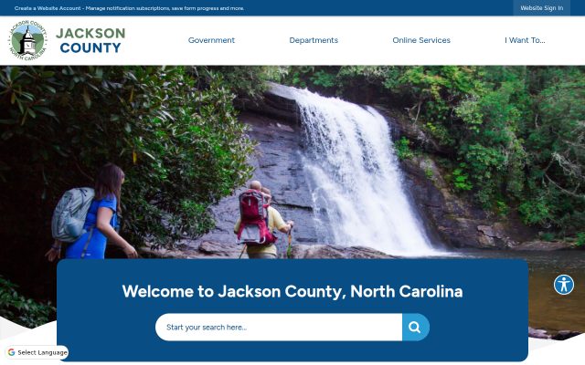 Screenshot of Jackson County Detention Center website