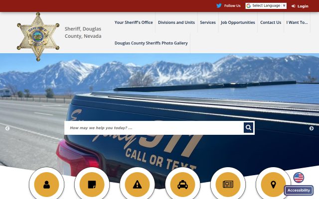 Screenshot of Douglas County Jail website