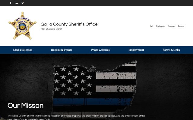 Screenshot of Gallia County Jail website