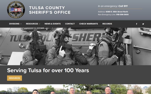 Screenshot of David L. Moss Criminal Justice Center website