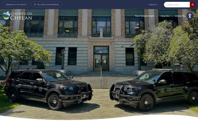 Screenshot of Chelan County Regional Justice Center website